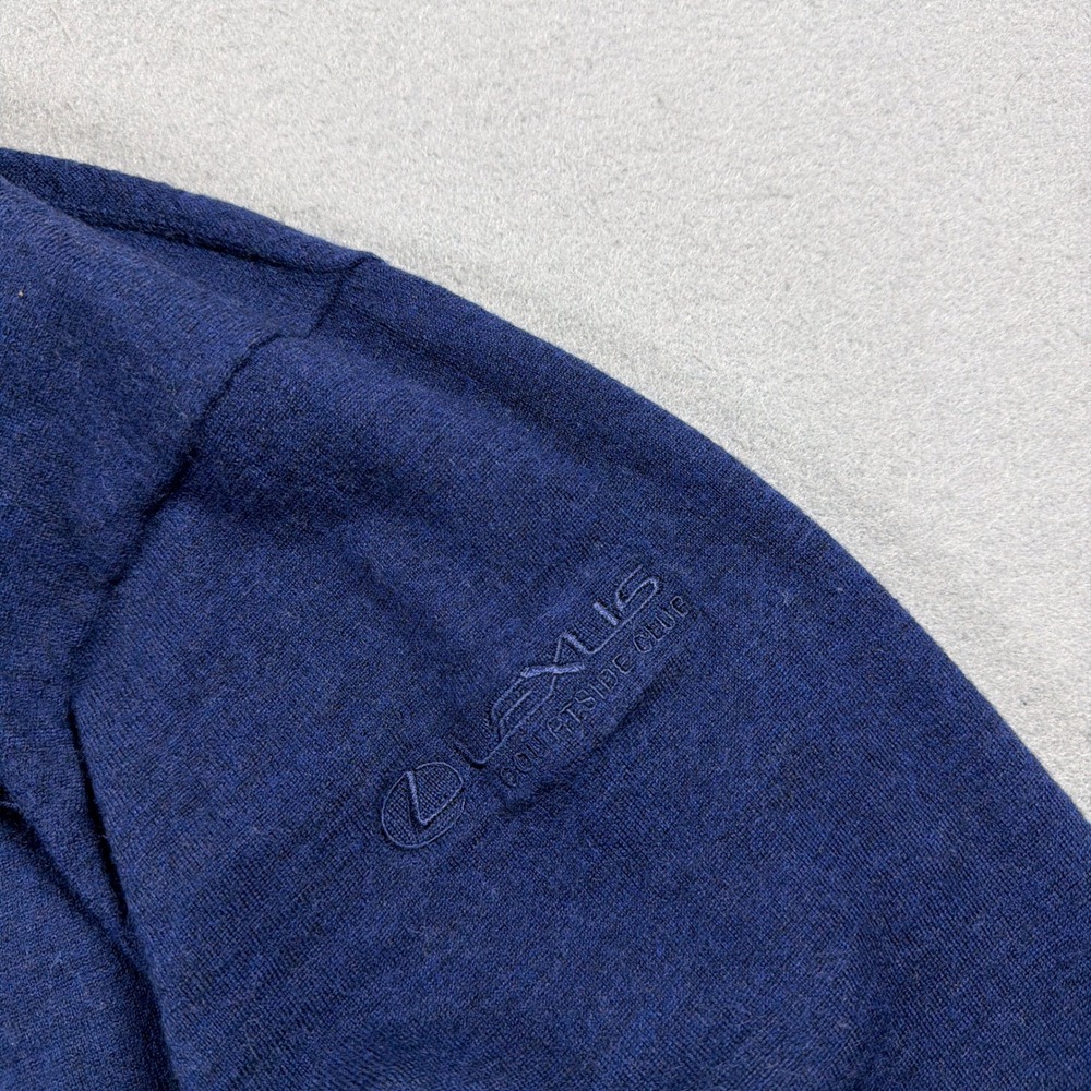 Minnesota Timberwolves Quarter Zip Men Large Merino Wool Navy Blue Lexus Luxury - Picture 4 of 7